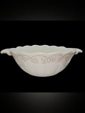 8" Longaberger Vintage Vine Cream by Longaberger Round Vegetable Bowl